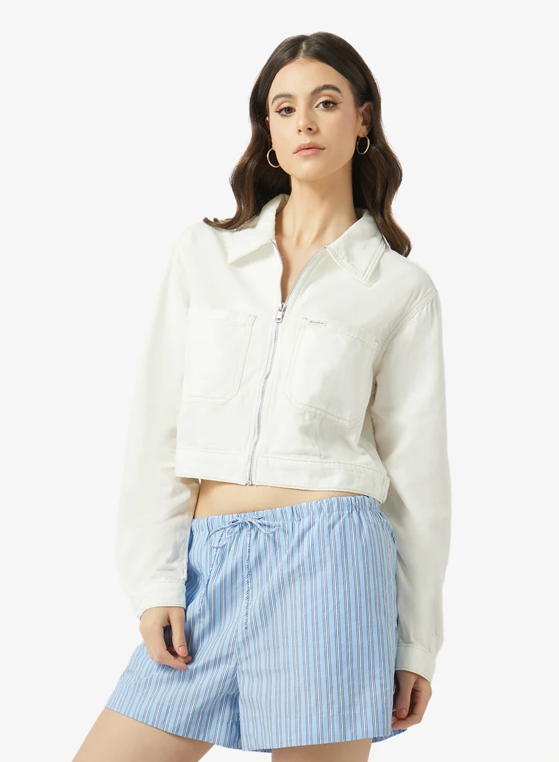 Pocket Detailed Zip Through Jacket