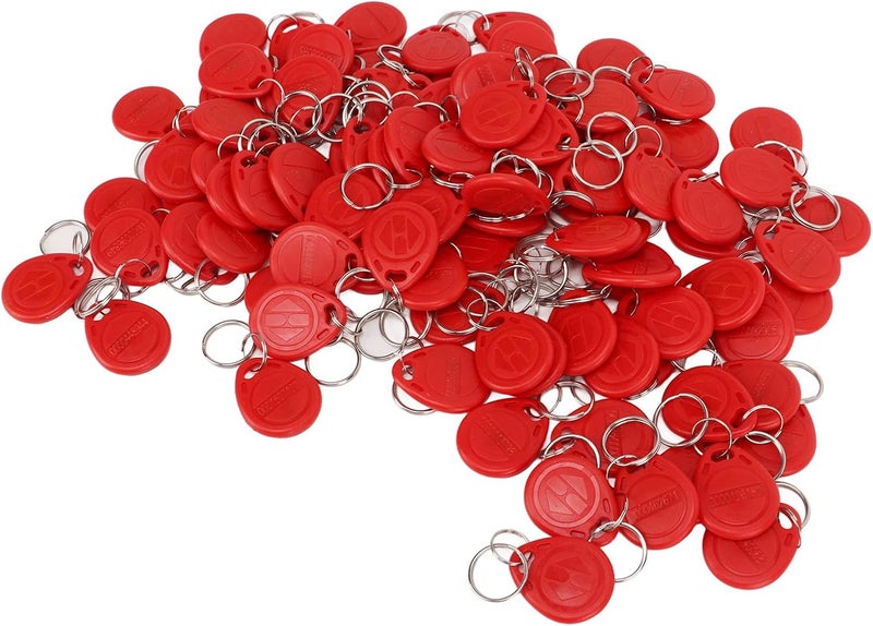 aqxreight 100PCS Fob 125KHz Sensitive Induction Proximity ID Card to Tag for Door Entry A Control System Red Able Use Experience Fob Key Proximity Key Card FobsContactl (Red) - Image 1