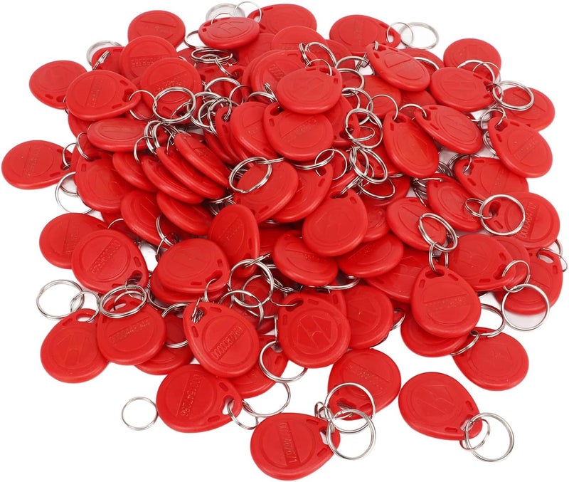 aqxreight 100PCS Fob 125KHz Sensitive Induction Proximity ID Card to Tag for Door Entry A Control System Red Able Use Experience Fob Key Proximity Key Card FobsContactl (Red) - Image 3