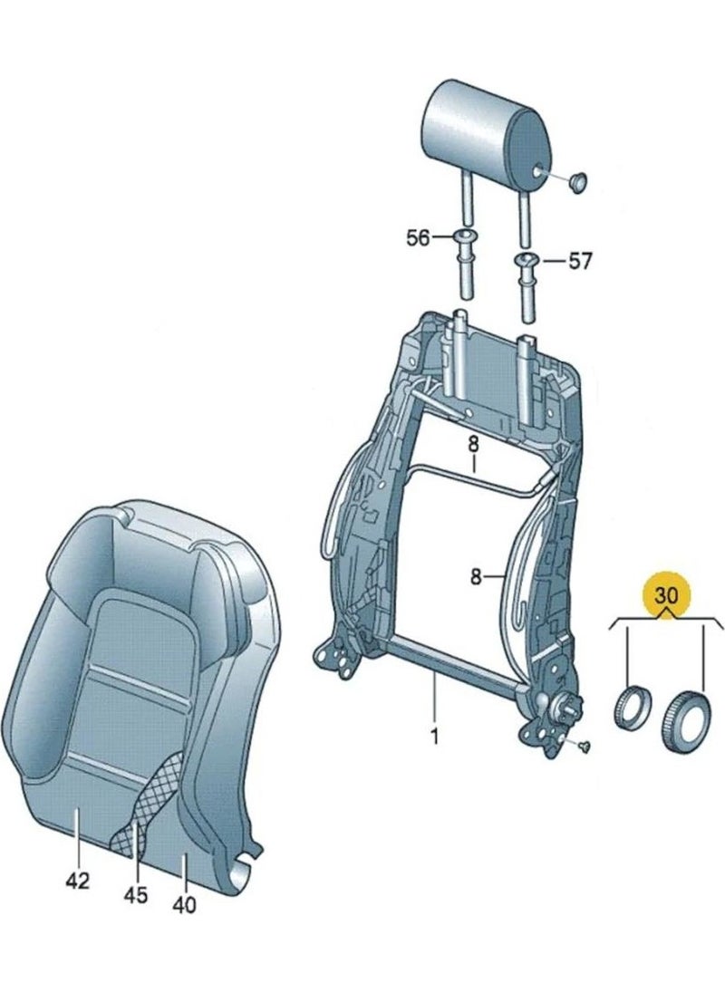 Seat Altea 2004 - 2009 Seat Back Adjustment Roller Black 1J0881671F - pzsku/Z06F6193E0EF02601795DZ/45/_/1737073643/43804029-e279-49ac-82e3-defa087c0723