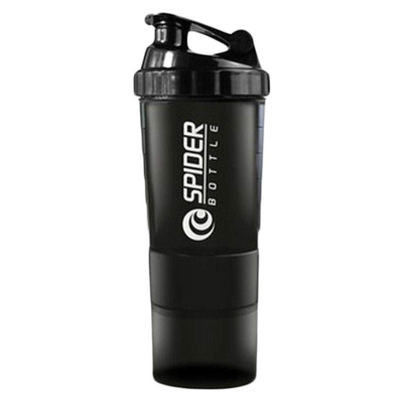 Spider Bottle water bottle Protein Shaker 500ml with storage Black - Image 2