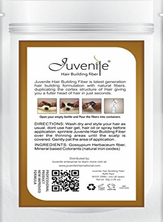 جوفينايل ألياف بناء الشعر للأطفال، محلول طبيعي لتكثيف الشعر للرجال والنساء، مصنوع من مسحوق أسود، يغطي فراغات الشعر، عبوة إعادة تعبئة 30 غرام - Image 3