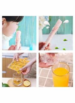 Y&D 200 PCS Disposable Ice Popsicle Mold Bags, BPA Free Pop Pouch with A Funnel for Yogurt, Candy, Cream Party Favors  - Image 5