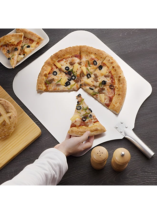TrustMate Premium Commercial Aluminum Pizza Peel with Detachable Wooden Handle - Heavy-Duty Pizza Paddle Spatula for Restaurants, Wood Ovens & Baking (65 x 30.5 cm) - Image 2