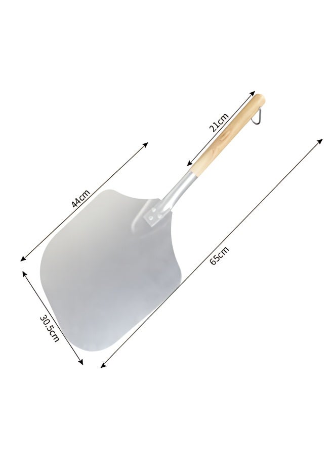 TrustMate Premium Commercial Aluminum Pizza Peel with Detachable Wooden Handle - Heavy-Duty Pizza Paddle Spatula for Restaurants, Wood Ovens & Baking (65 x 30.5 cm) - Image 3