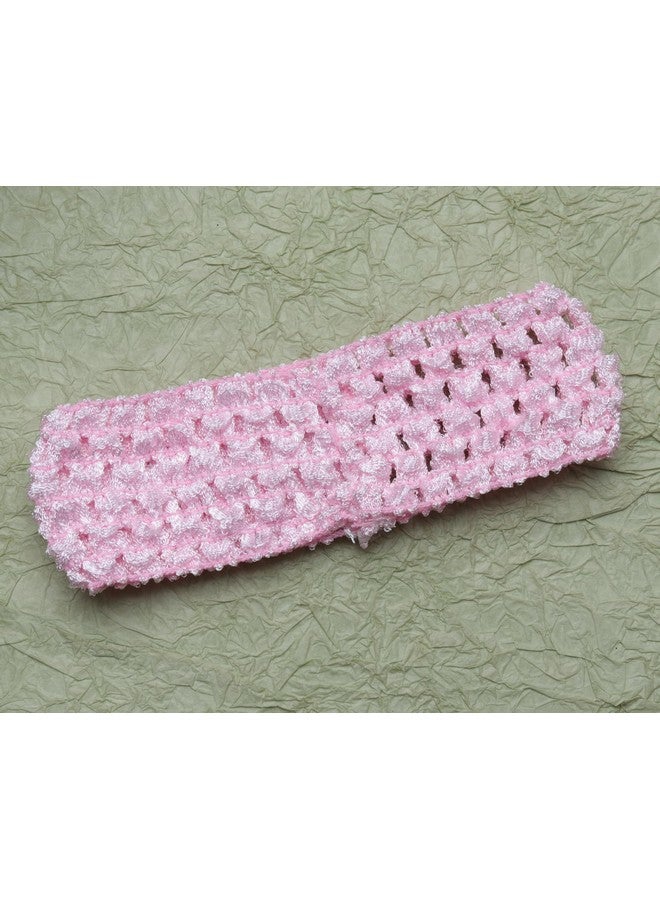 Ruwado 4 Pcs Crochet Headbands Multi Color Soft Retro Stretch Knitted Hair Accessories for Dress up Parties Halloween Costume Sports Outdoor Activities (Pink, Small) - Image 2