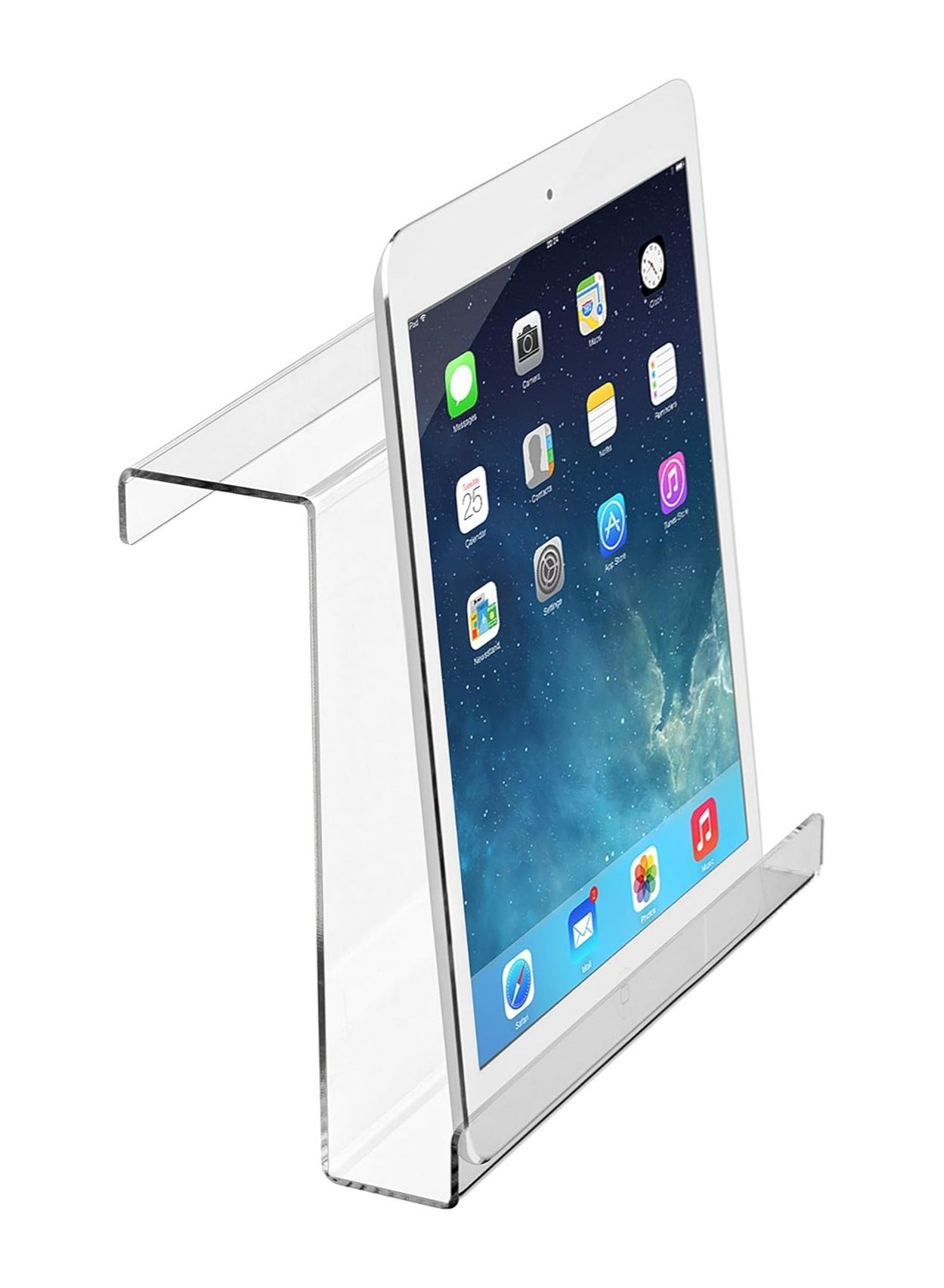 Treadmill Tablet Holder - Exercise Bike Reading Stand/Acrylic Book Holder - Clear Acrylic Stand for Ipad, Tablet, Magazines and Books (11x11x2.5 Inches)