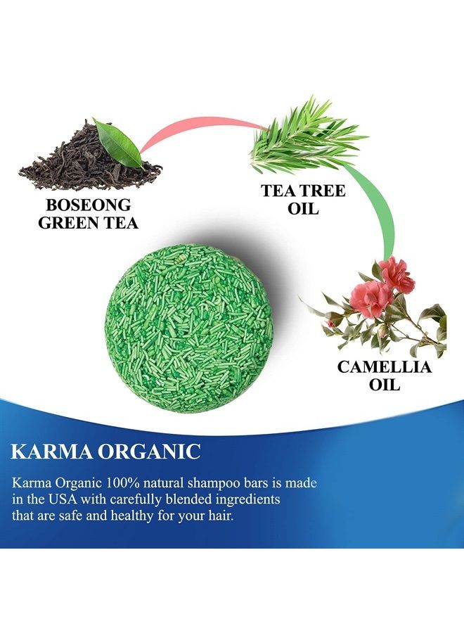 karma organic بار شامبو كارما ناتشورال مع الشاي الأخضر - للعناية بالشعر يساعد في ضمان شعر مغذٍ وصحي - Image 1