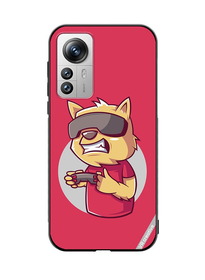 VR CREATIVE Protective Case Cover For Xiaomi 12 Pro Gamer Cat Design Multicolour - Image 1