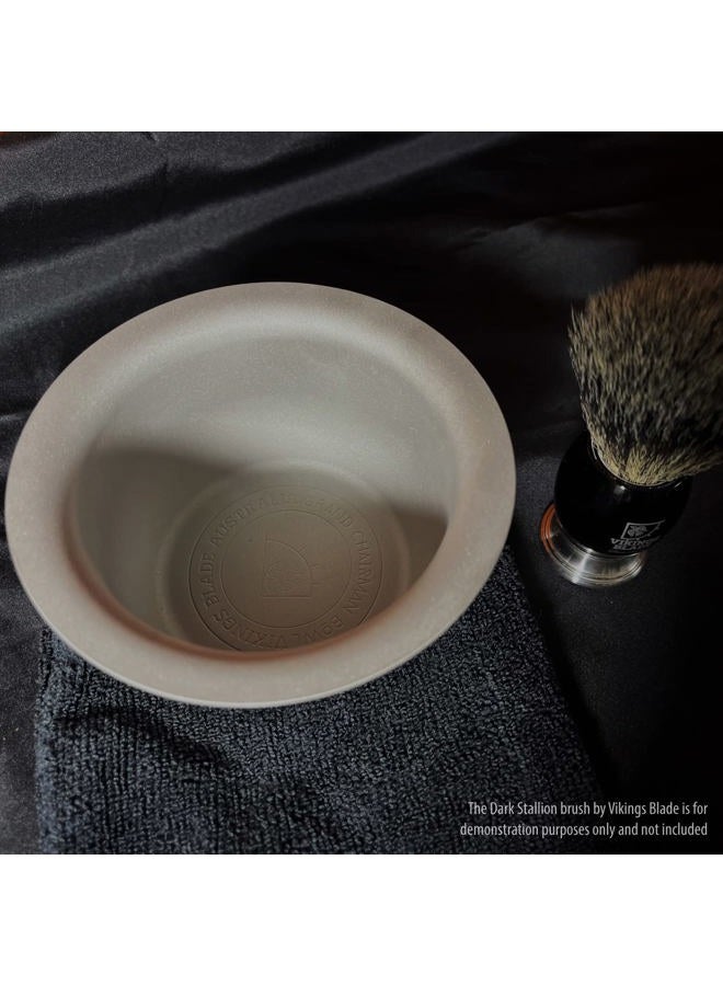 Vikings Blade Luxury Shaving Soap Bowl, Sandblasted Steel for Fast, Thick Lather, Unbreakable, Tactile Texture, Great for Most Pucks & Soaps (GRAND Chairman, 3.55” Diameter) - Image 2