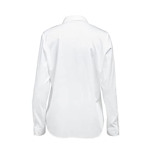 SUNNOW Women's Classic-Fit White Long Sleeve Button-Down Shirt Formal Work Wear - Image 3