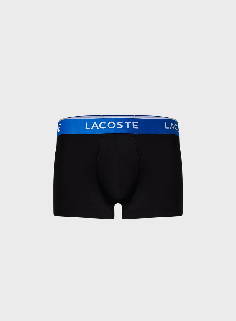 LACOSTE 3-Pack Stretch Cotton Trunks