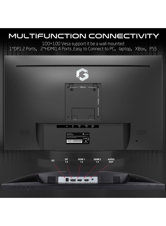 GAMEON GOE32FHD165VA 32" inch FHD, 165Hz, 1ms Flat VA Gaming Monitor, Edge-lit LED (HDMI 2.1 Console Hard Coating Compatible) Black - Image 5