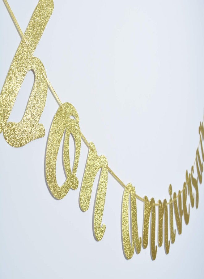FOZEE Bon Anniversaire Banner for Happy Birthday Party Decorations French Theme Sign Photo Backdrop (Gold Glitter) - Image 3