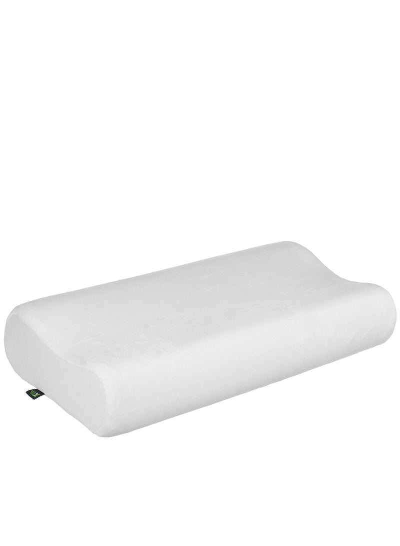 ماكس كمفورت مخدة نوم طبيه من الميموري الامريكي عالى الجودة , لتجنب آلم الرقبه واستقامه العمود الفقري , ابيض - Image 1