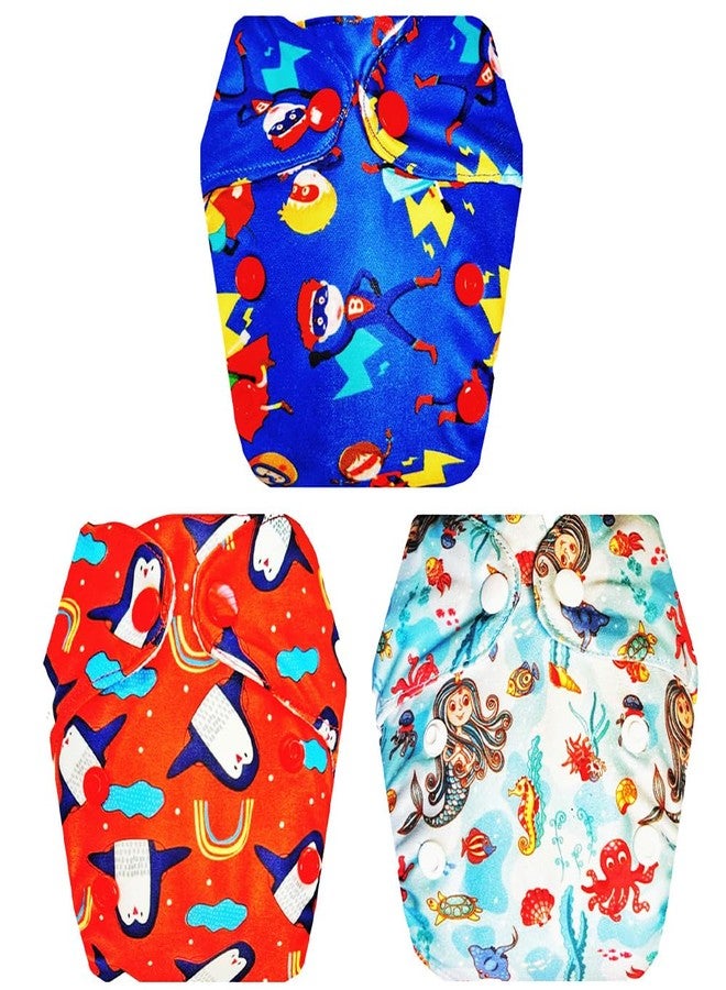 حفاضات قماشية فاخرة من دمبلدو للأطفال حديثي الولادة مع طبقة امتصاص مدمجة (عبوة من 3) | ناعمة ولطيفة | طبقة امتصاص من 6 طبقات | سهلة التنظيف | موثوق بها من قبل الأمهات | من 0 إلى 4 أشهر | للجنسين - Image 1