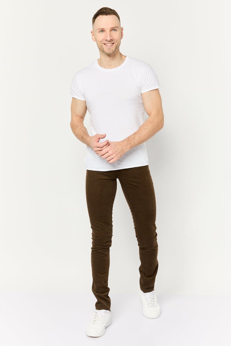 GANT Men Hayes Slim Fit  Mid Rise Corduroy Pants, Dark Brown - Image 2