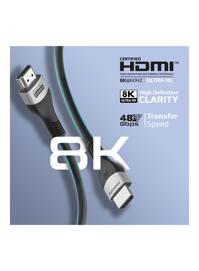 بروميت كابل HDMI 2.1، كابل HDMI نحيف 3 متر إلى HDMI مع عرض نطاق ترددي 48 جيجابت في الثانية، دقة 8K@60 هرتز، سلك UHD Dynamic HDR eARC لجهاز MacBook Pro، PS5، TV، Xbox، Roku، UHD TV، جهاز عرض Blu-ray، PrimeLink8K-300 - Image 2