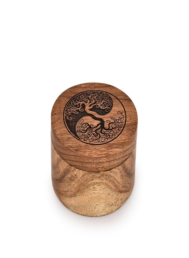 Mahasu Cat Urn Acacia Wood Decorative Urns Funeral Cremation Urn for Ashes for Cats (3.5" X 3.5" X 2.5") - Image 1