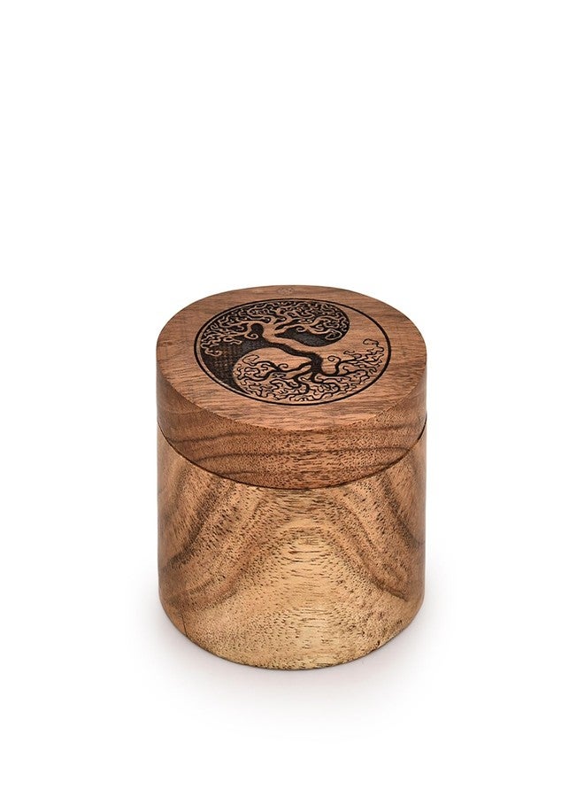 Mahasu Cat Urn Acacia Wood Decorative Urns Funeral Cremation Urn for Ashes for Cats (3.5" X 3.5" X 2.5") - Image 2