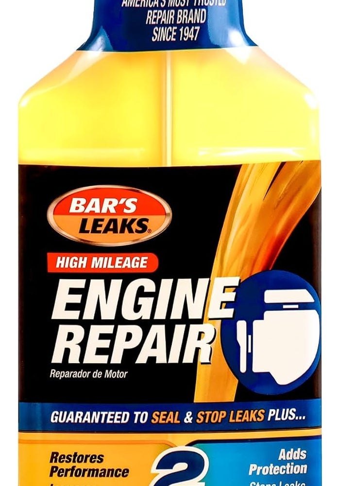 Bar's Leaks High Mileage Engine Repair - 16.9 FL OZ (500 mL) Motor Oil Additive - Image 1