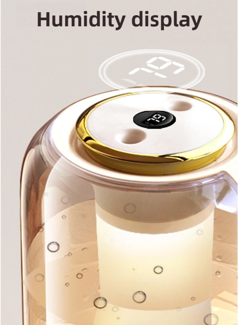ZEPONOVA Color Light Humidifier, 2L Large Humidifier with Humidity Display, Humidifier and Air Purifier, 2 Nozzles and 3 Adjustment Modes, Quiet (White) - Image 2