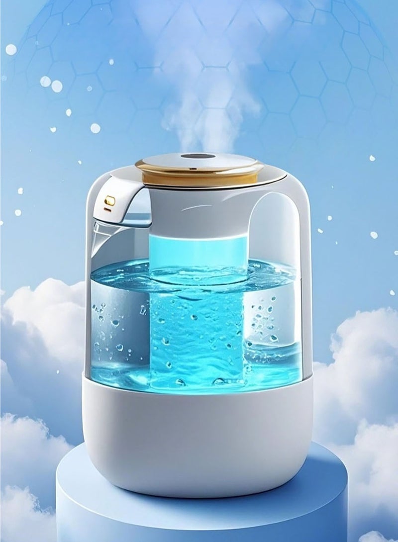 ZEPONOVA Color Light Humidifier, 2L Large Humidifier with Humidity Display, Humidifier and Air Purifier, 2 Nozzles and 3 Adjustment Modes, Quiet (White) - Image 4