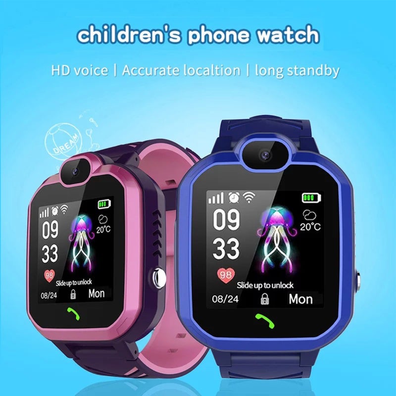 Kids Smart Phone Watch 2G Network Smart Watch for Kids LBS Location Child Tracker Watch Children's Smartwatch with Camera Alarm Clock SOS Voice Chat IP67 Waterproof Girls Boys Toys Gifts - Image 5