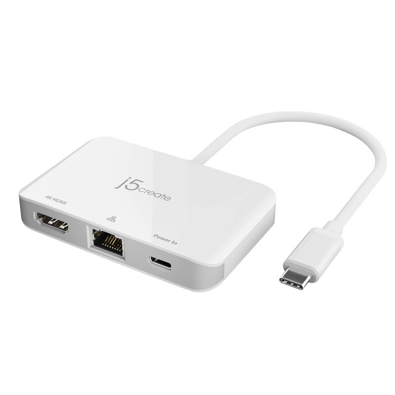 j5create USB Type C to 4K HDMI and Gigabit Ethernet with PD 100W PassThrough Charging for MacBook Pro MacBook Air Chromebook Surface Pro iPad Pro or USBC Laptop JCA351 - Image 2