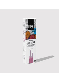 Furr Furr Dual Head Face Razor for Women, removes hair from chin, upper lip, eyebrows and sideburns, reusable for all skin types, German Blades, 3 Razors  - Image 2