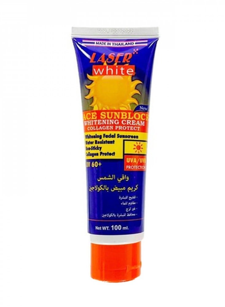 laser white كريم واقي شمس طبيعي لتفتيح البشرة SPF 60+ 100 مل - Image 2