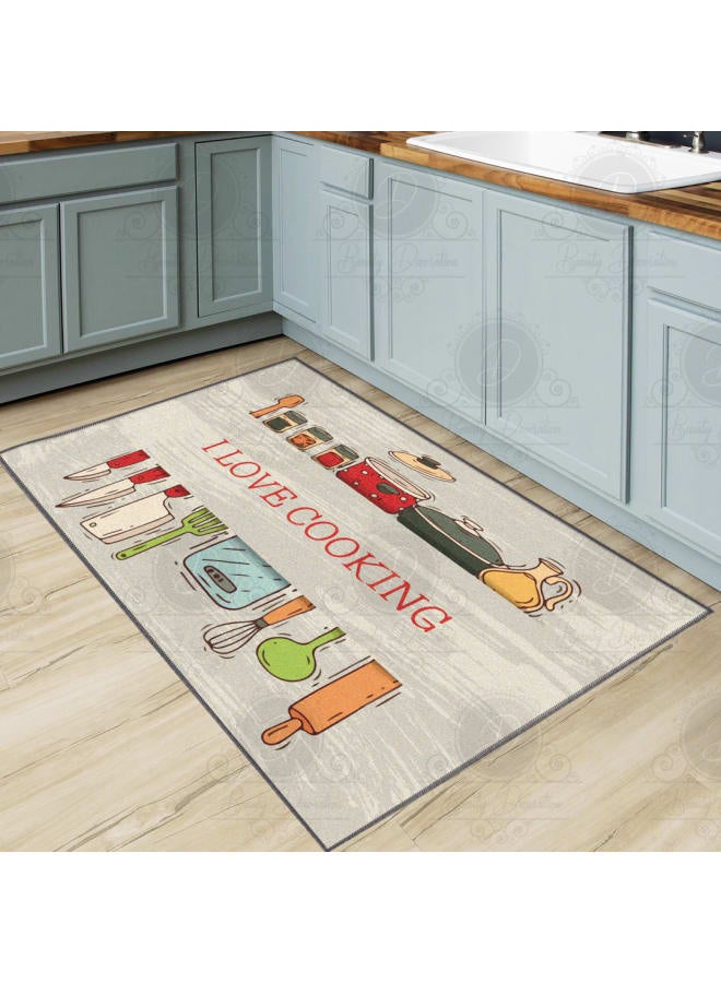 Hendi Mandala Anti-Slip Printed Kitchen Floor Rug, Soft Velvet Face, Multiple Sizes Availbale For Ultimate Comfort and Style - Image 1