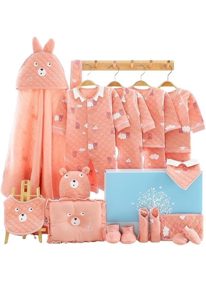 هلايايا طقم هدايا HALAYAYA الشتوي الدافئ للمولود الجديد ملابس وإكسسوارات قطنية فاخر للبنات والأولاد من 0 إلى 3 أشهر - Image 1