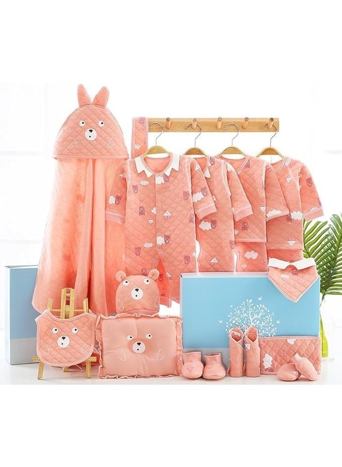 هلايايا طقم هدايا HALAYAYA الشتوي الدافئ للمولود الجديد ملابس وإكسسوارات قطنية فاخر للبنات والأولاد من 0 إلى 3 أشهر - Image 2