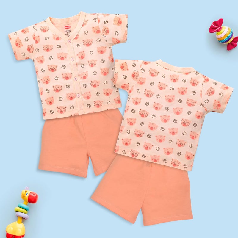 LuvLap Baby Jhabla and Shorts Set - Pack of 3 for Infants and Toddlers, 100% Cotton, 3 to 6 Months - Image 5