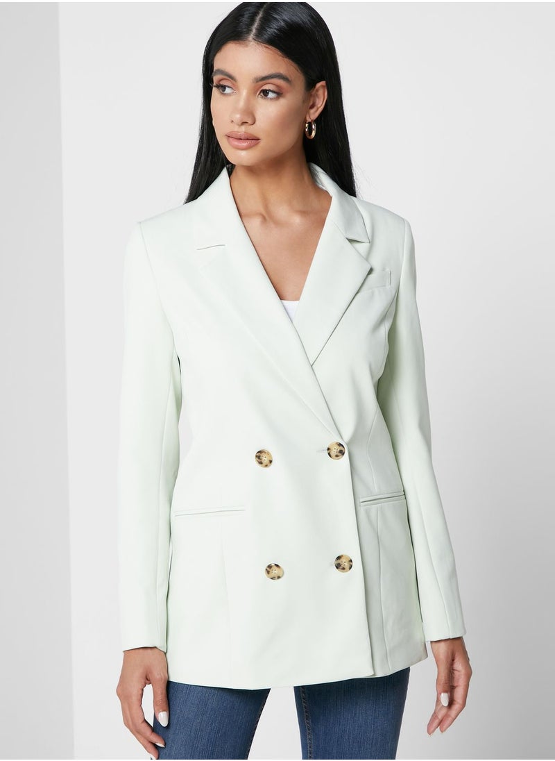 Double Breasted Longline Blazer