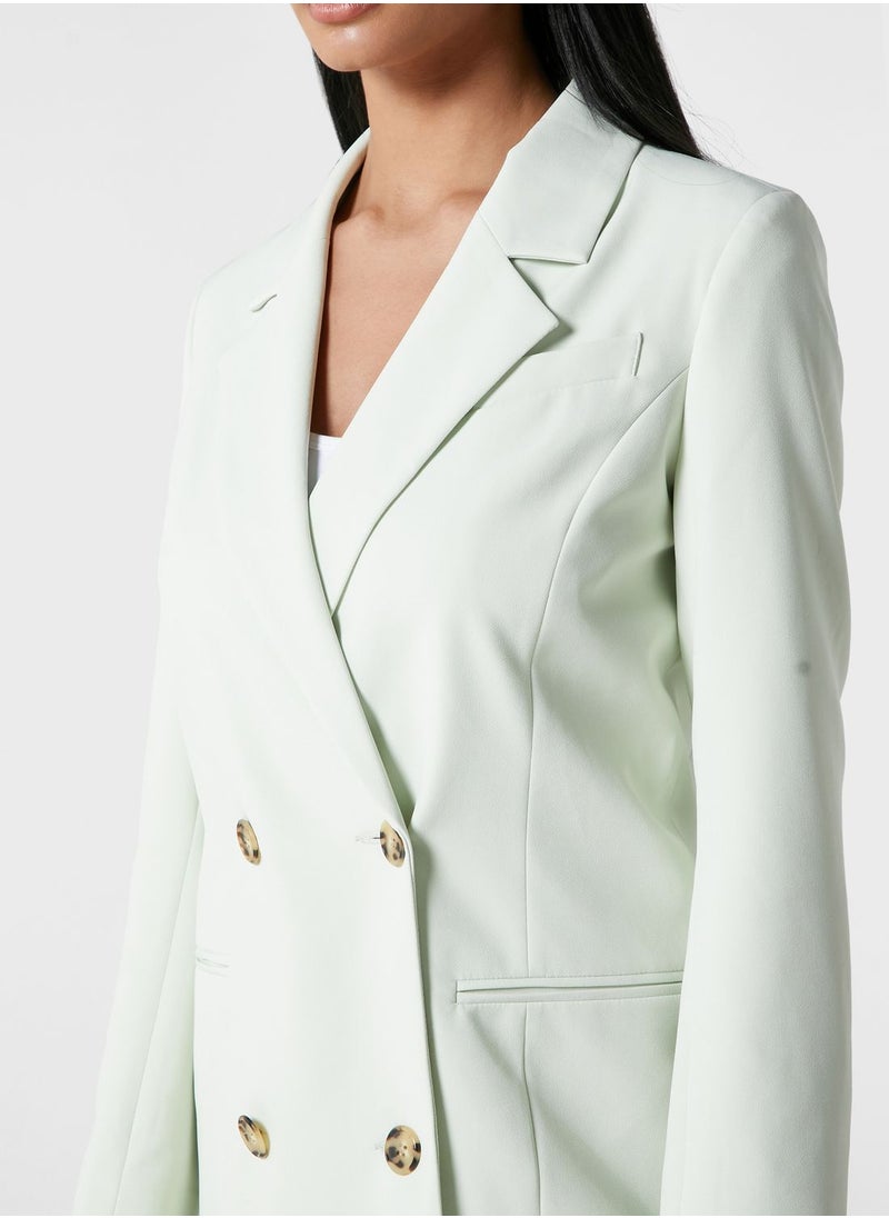 Double Breasted Longline Blazer