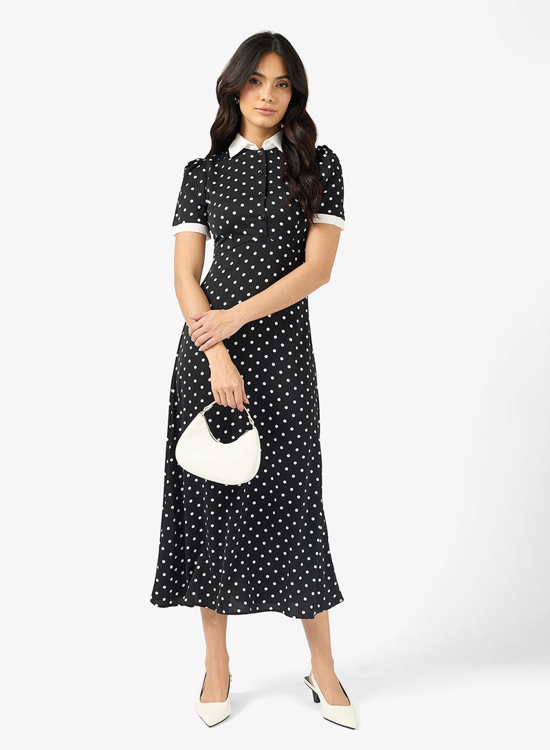 ELLA Polka Print Dress - Image 1