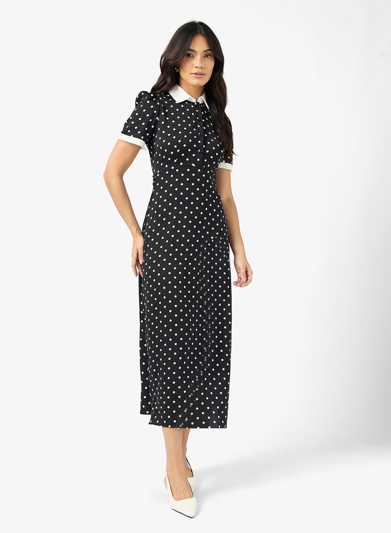 ELLA Polka Print Dress - Image 4
