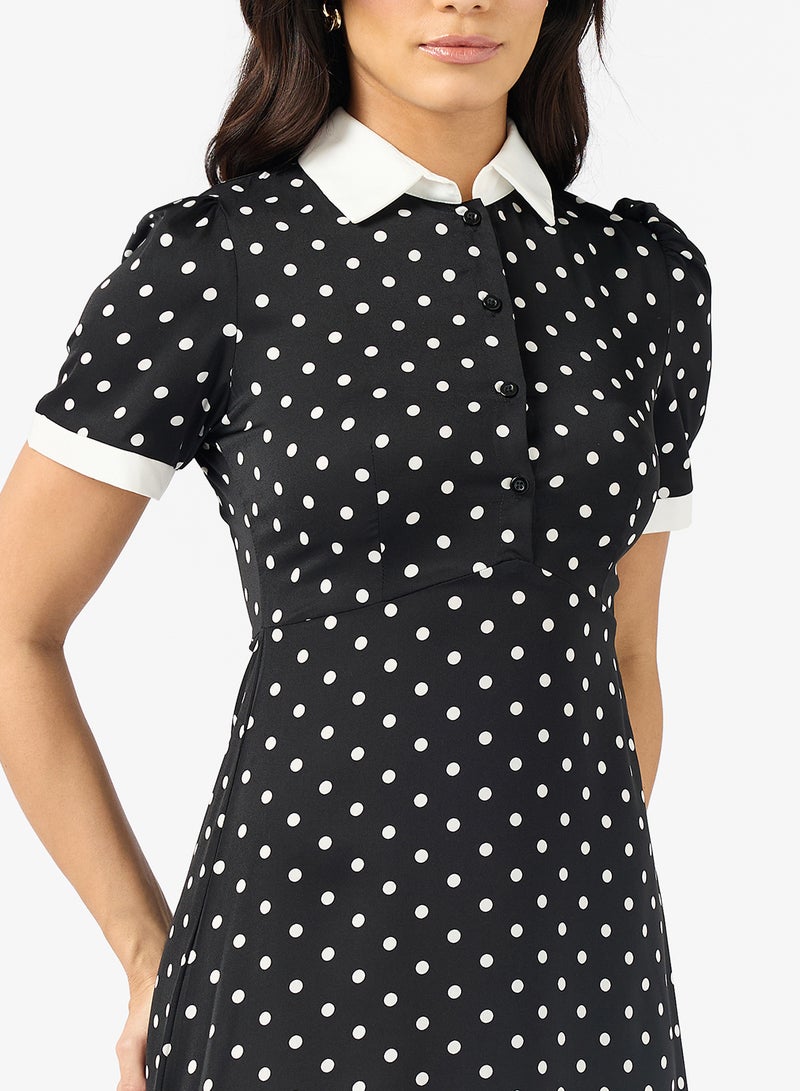 ELLA Polka Print Dress - Image 3