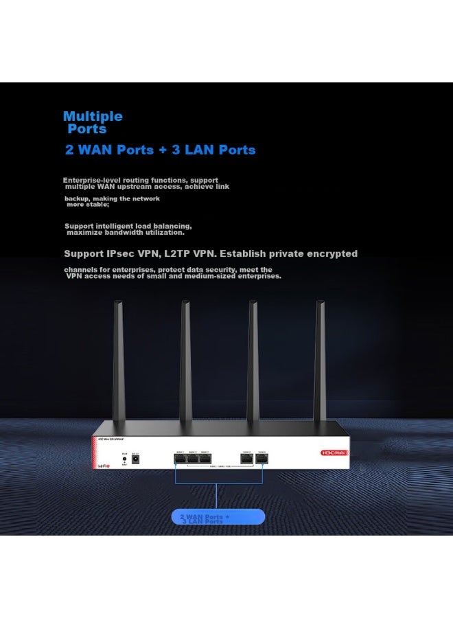 H3c 5g Dual-band Gigabit Wireless Router, 3000m Enterprise-grade Commercial High-speed Router, Wifi Wall-penetrating Metal Shell, Gr-3000ax - Image 3