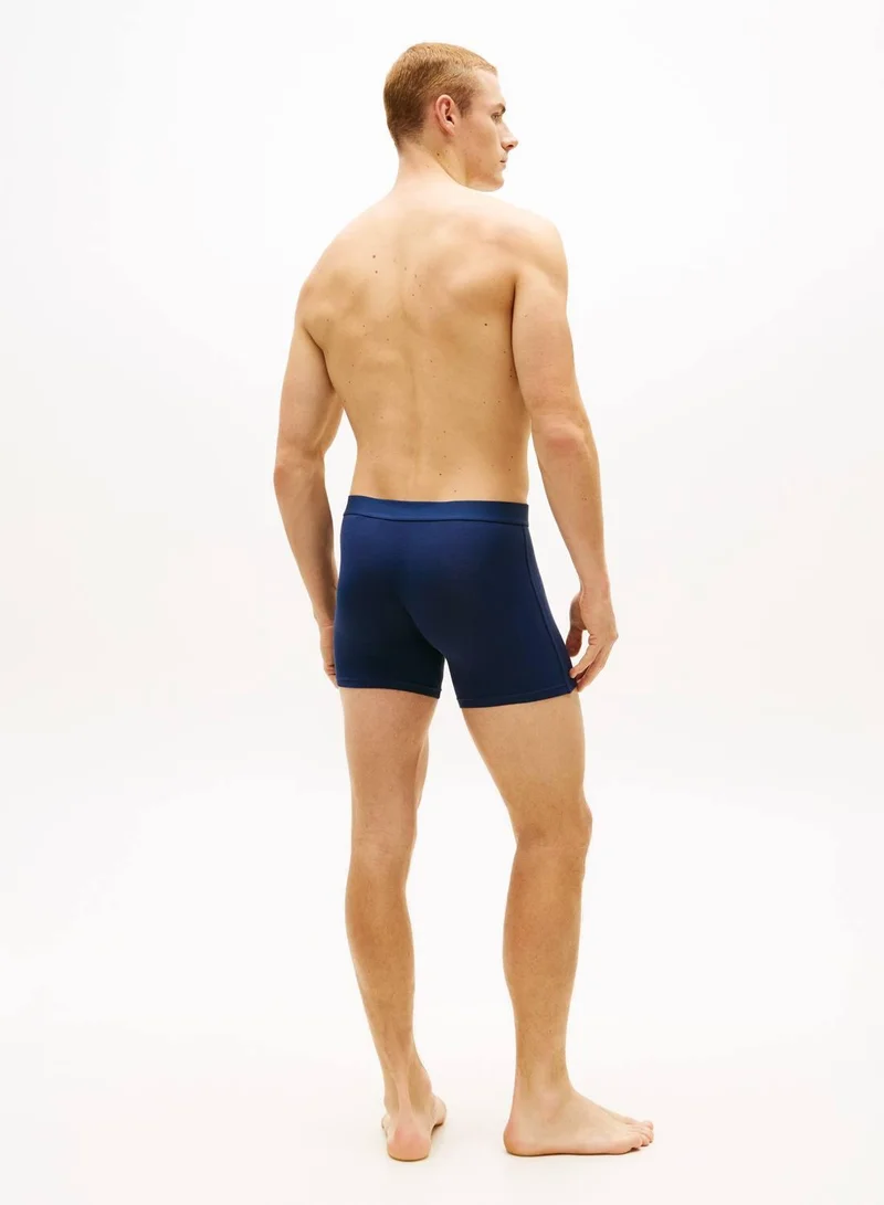 Tommy Hilfiger Utl Sge/Ptch Blu/Nwsprnt 3 Pack Cotton Stretch Boxer Briefs for Men | Best Price UAE