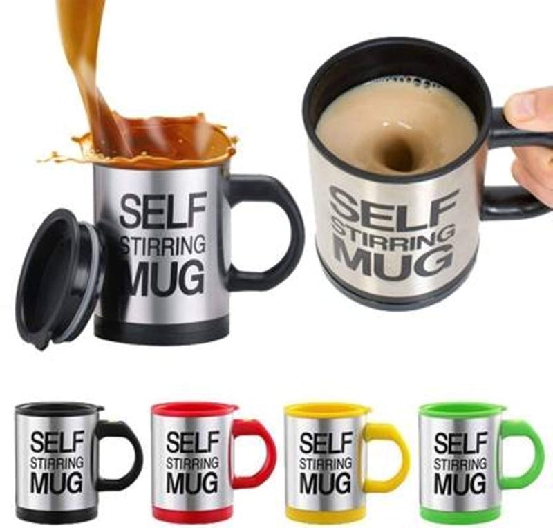 SENVIL Self Stirring Mug – Automatic Coffee Mixing Cup – 400ml Stainless Steel Electric Mug, Fast Self Stirring, Portable Travel Coffee & Milk Mixer, Easy to Use Lazy Mug for Office, Kitchen & Gift - Image 3