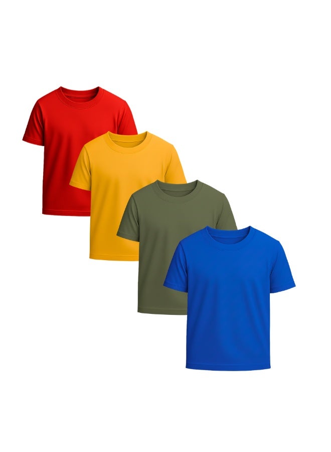 NENOUSH Kids Unisex T-Shirt For Boys & Girls | Soft Cotton Half Sleeve Tee | Comfortable Round Neck Everyday Wear | Casual Outfit For School,Play - Image 1