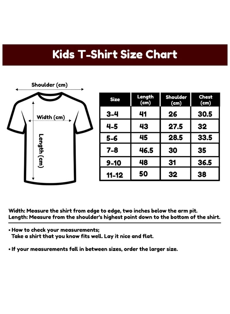 NENOUSH Kids Unisex T-Shirt For Boys & Girls | Soft Cotton Half Sleeve Tee | Comfortable Round Neck Everyday Wear | Casual Outfit For School,Play - Image 3