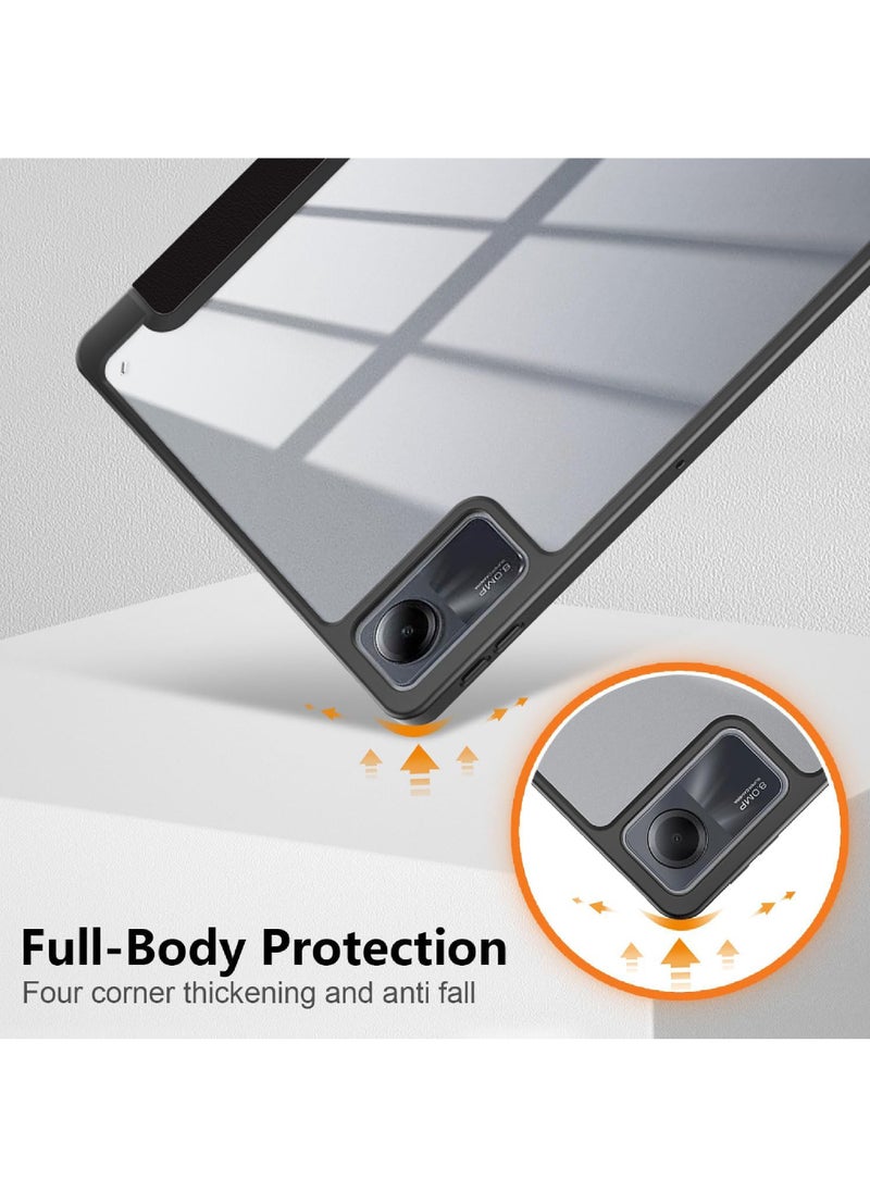 حافظة لهاتف Xiaomi Redmi Pad SE 11 بوصة غطاء مقاوم للصدمات مع غطاء خلفي شفاف شفاف لهاتف Xiaomi Redmi Pad SE 2023 Auto Wake/Sleep