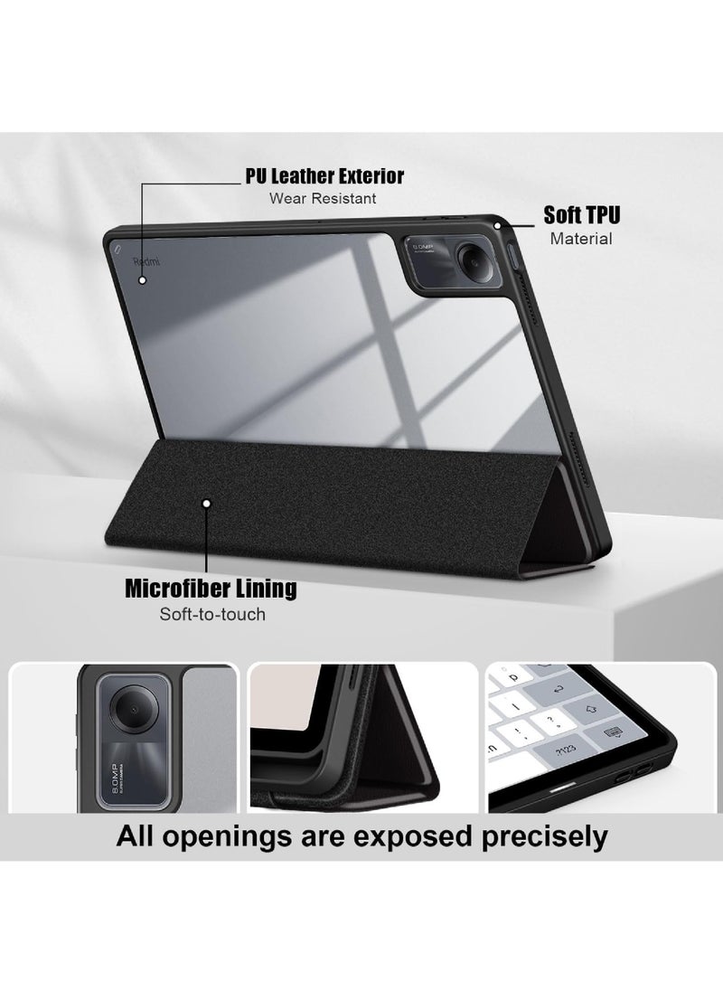 حافظة لهاتف Xiaomi Redmi Pad SE 11 بوصة غطاء مقاوم للصدمات مع غطاء خلفي شفاف شفاف لهاتف Xiaomi Redmi Pad SE 2023 Auto Wake/Sleep