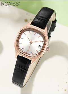 Women's Leather Strap Quartz Watch Analog Display Square White Dial with Gold Bezel Waterproof Elegant Wristwatch as Gift for Ladies - pzsku/Z06F794E0E958C1FC9250Z/45/_/1714298326/a2e64b07-b7dd-45ac-904b-d5fa50c3eb65