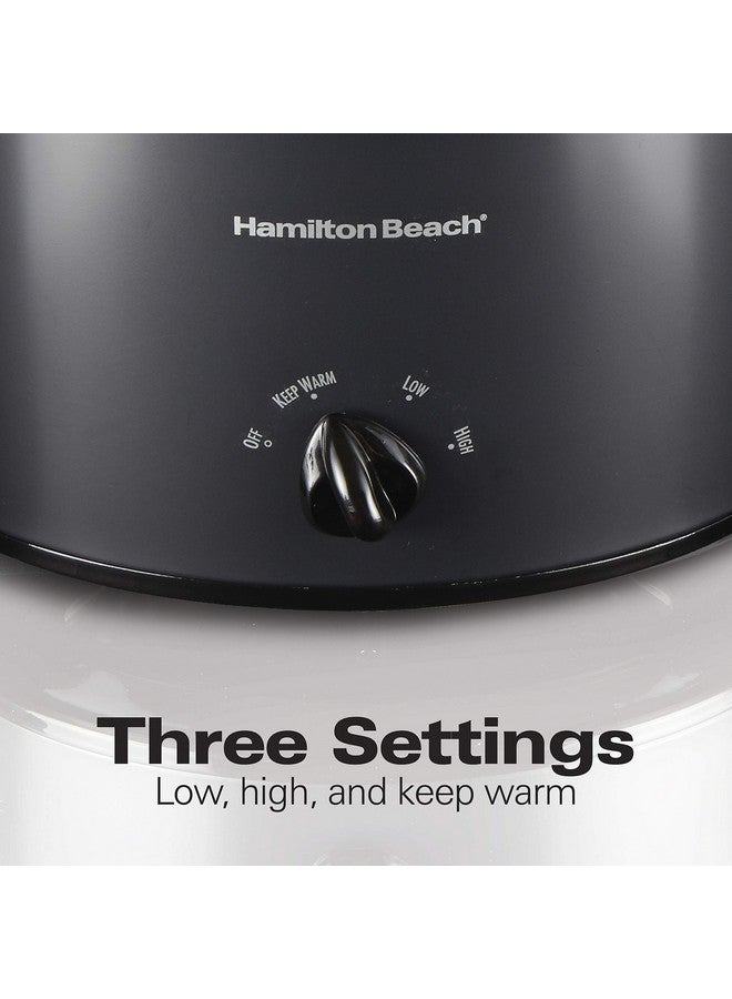 هاملتون بيتش التجارية طنجرة هاميلتون بيتش البطيئة سعة 3 كوارت مع وعاء وغطاء آمنين للغسل في غسالة الأطباق، لون أسود غير لامع (33231) - Image 2