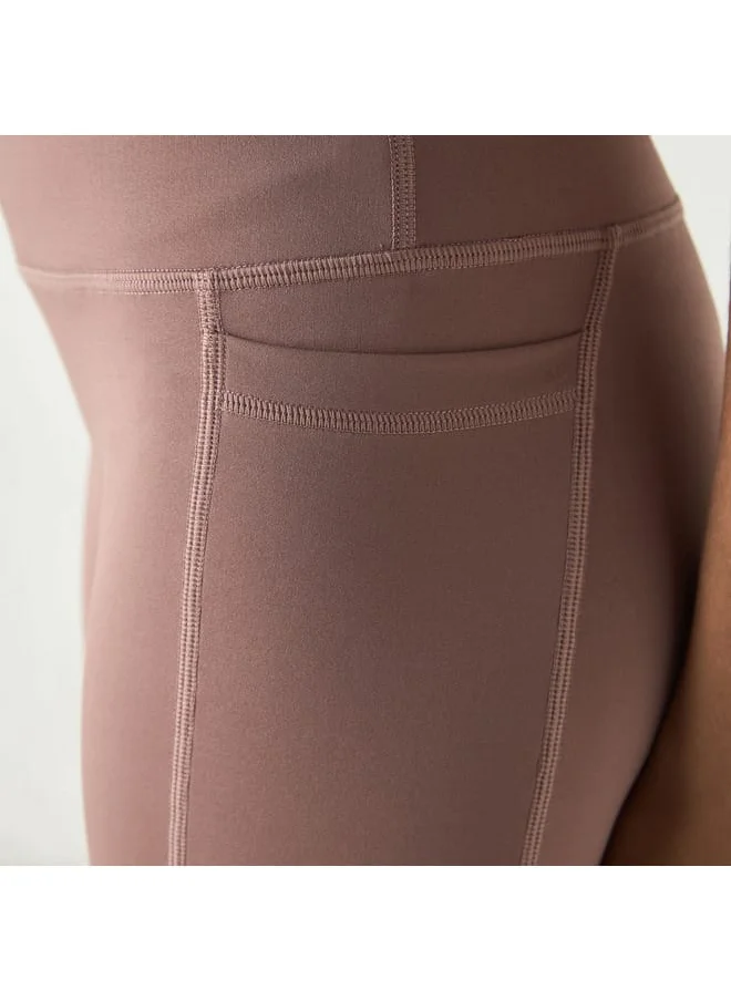 Kappa Kappa Solid Leggings with Pockets and Elasticated Waistband